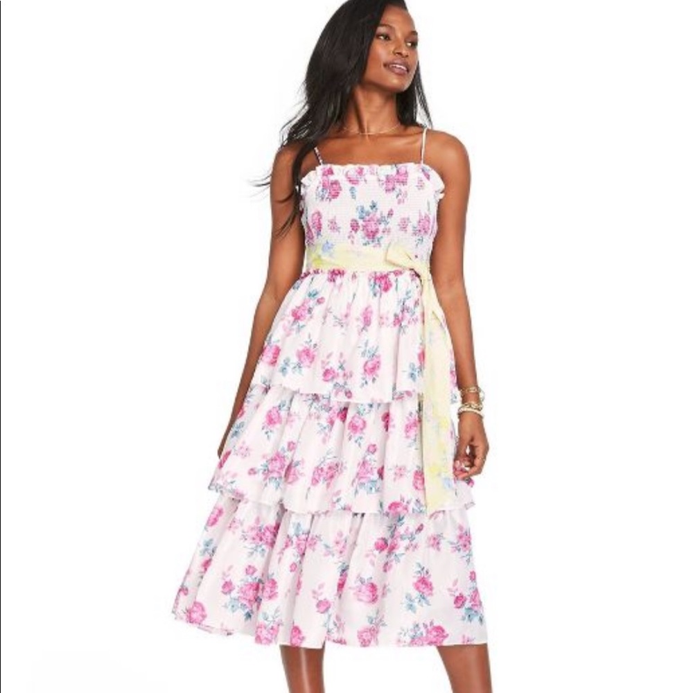 Women's Elise Smocked Tiered Dress LoveShackFancy